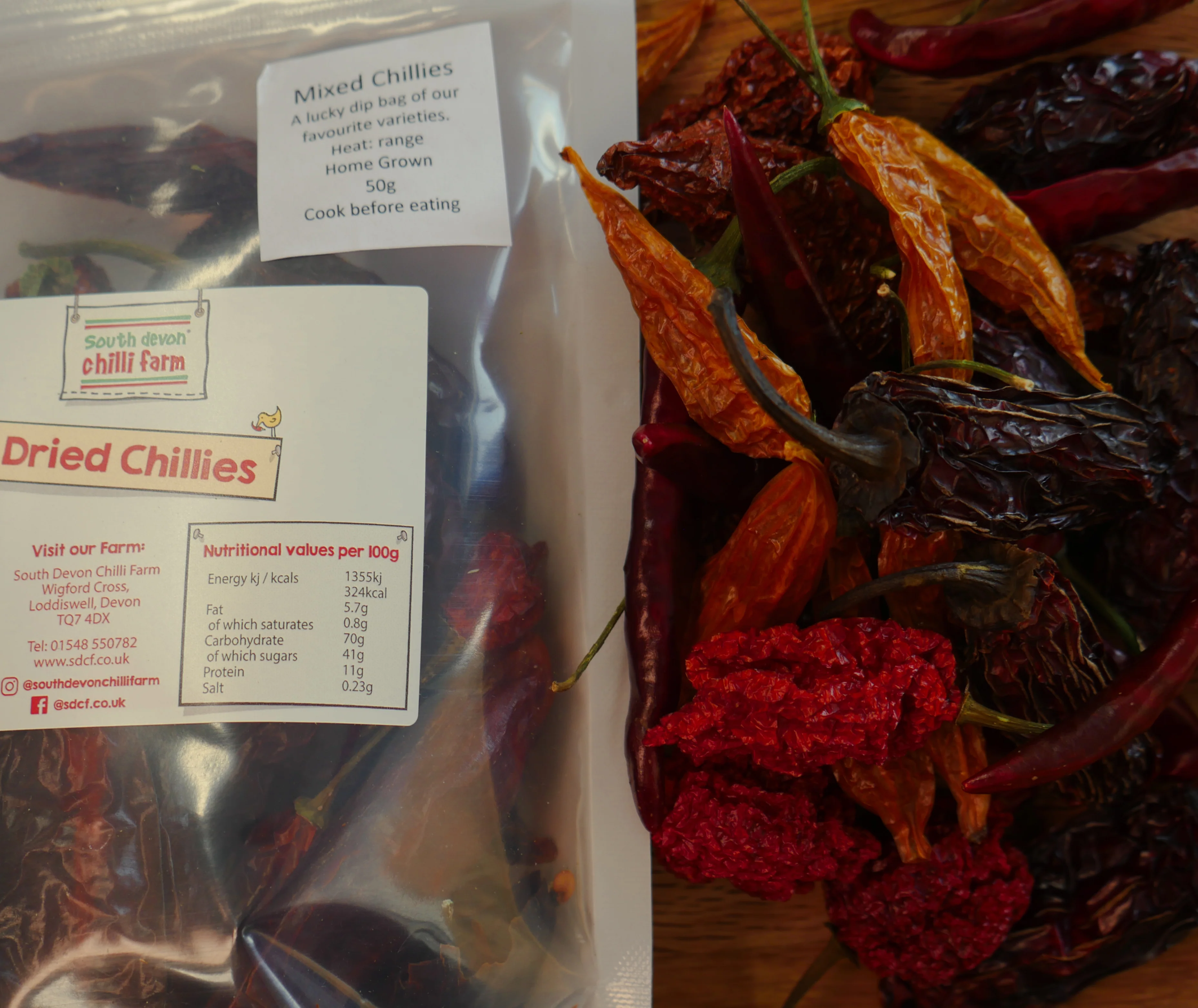Dried Mixed Chillies (Home Grown) - Image 2